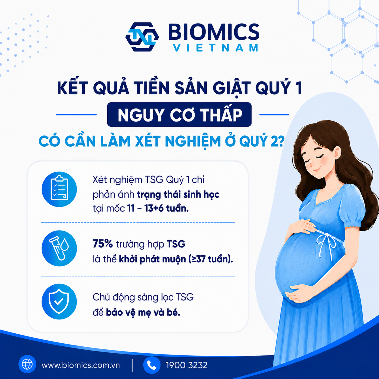Ý nghĩa bộ đôi chỉ số PlGF và sFlt1 trong sàng lọc và tiên lượng tiền sản giật (Quý 1-2-3)